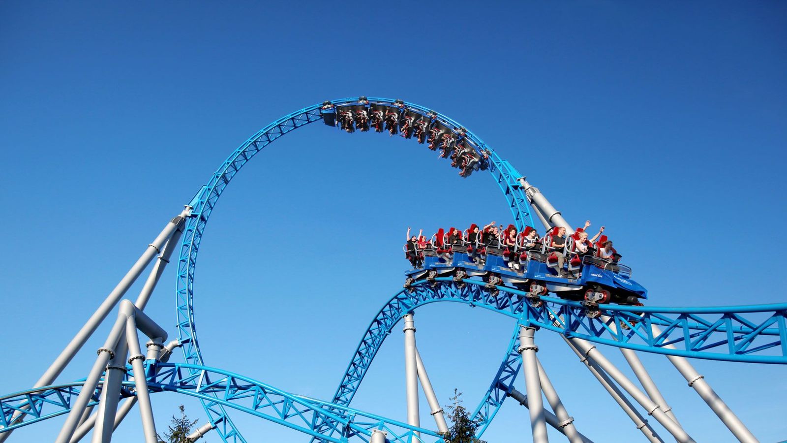 Blauwe achtbaan in Europa-Park